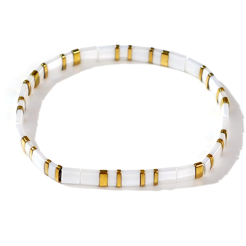 1pc Tila Glass Seed Stack 2024 Fashion Handmade Beaded Bracelets Handmade Stretch Simple Jewelry Teens Gift For Women