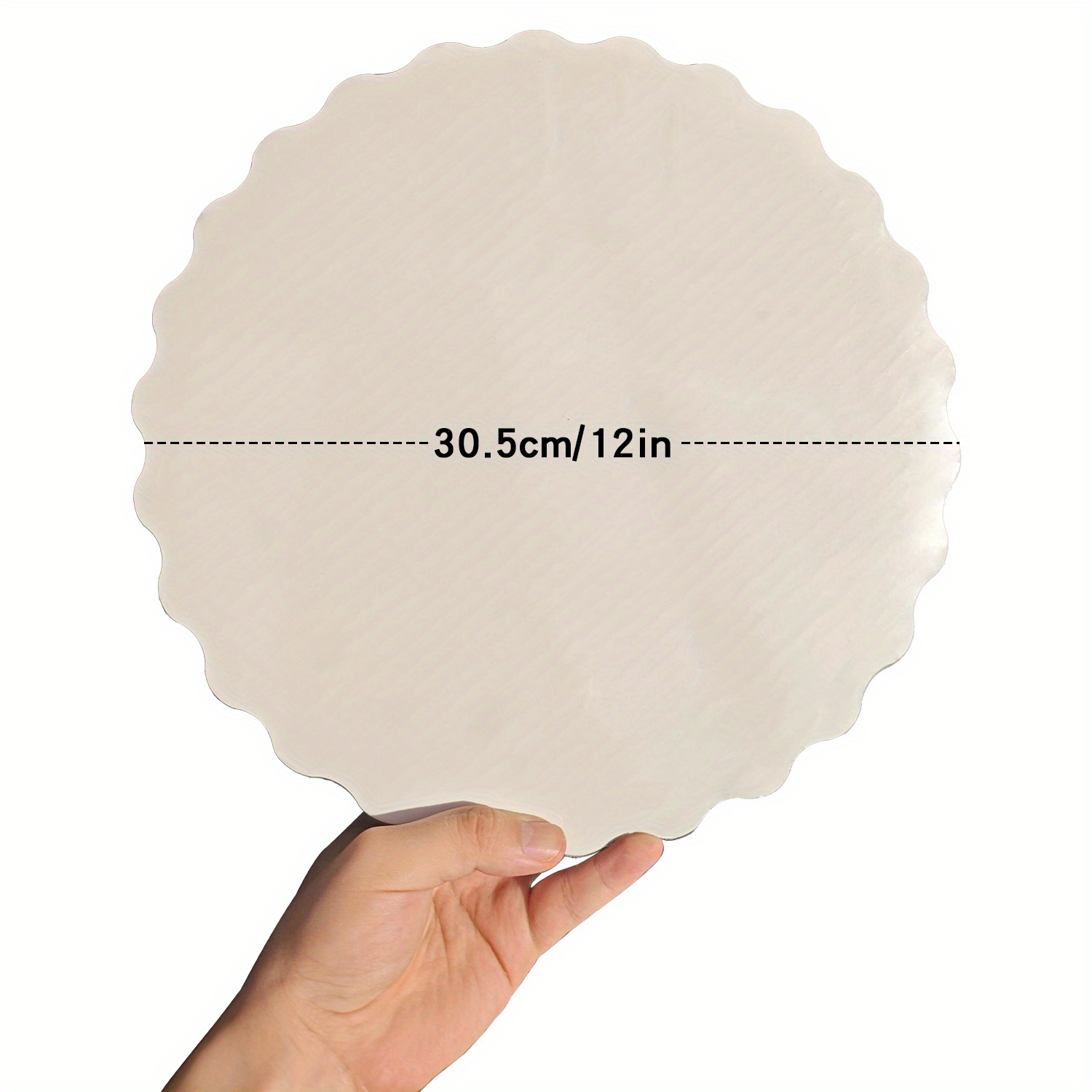 Image of Cake Boards 6/8/10/12 Inch Round, White Scalloped Edges Food Graded Greaseproof Cake Rounds, Cakes Boards Cardboard Circles For Wedding Birthday Parties Pizza, (10/15/24 Pack)