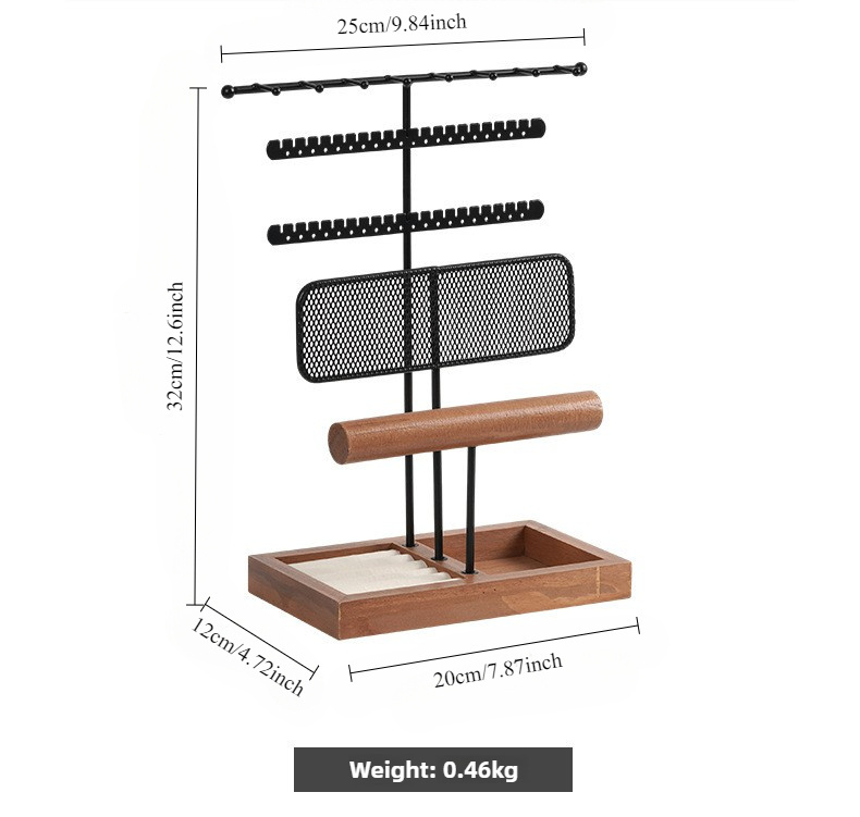 1pc of metal jewelry rack earring and ring storage box bracelet hanger exquisite jewelry rack necklace and jewelry display rack household dressing headband earring and hair accessory storage rack   Product details 4
