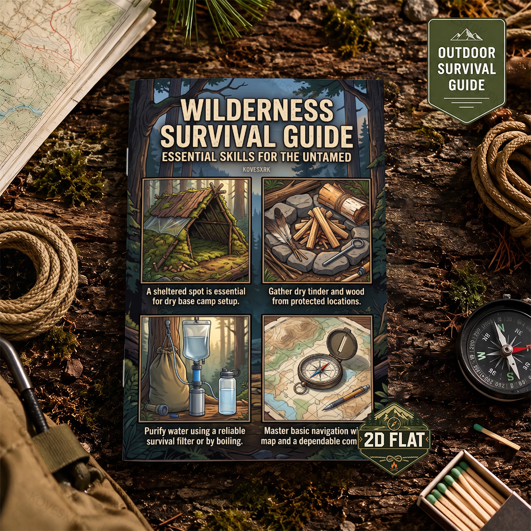 Wilderness Survival Manual with Illustrated Outdoor Guide