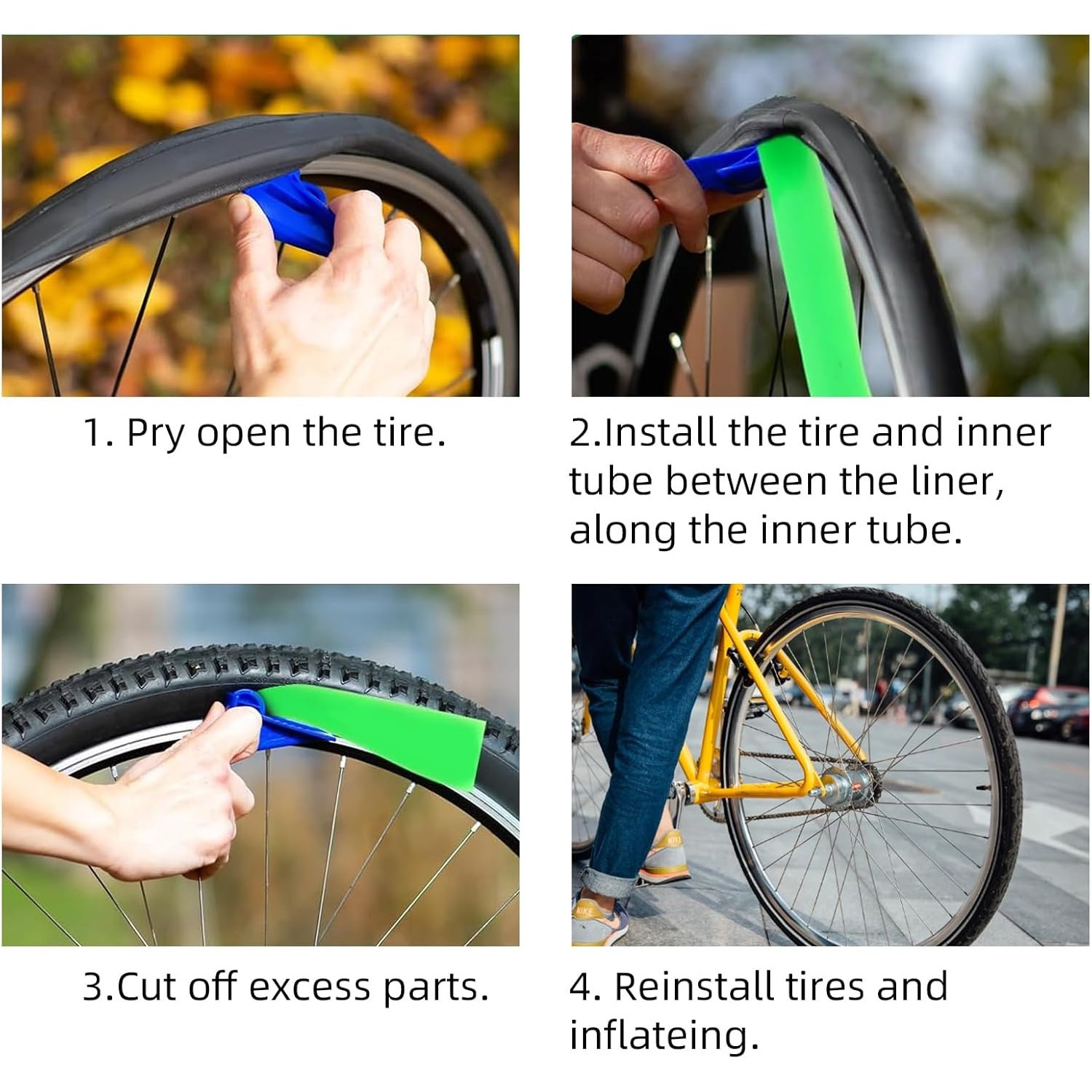 Tire Liner Puncture Proof Inner Tubes Road Bike A Bike Tyre