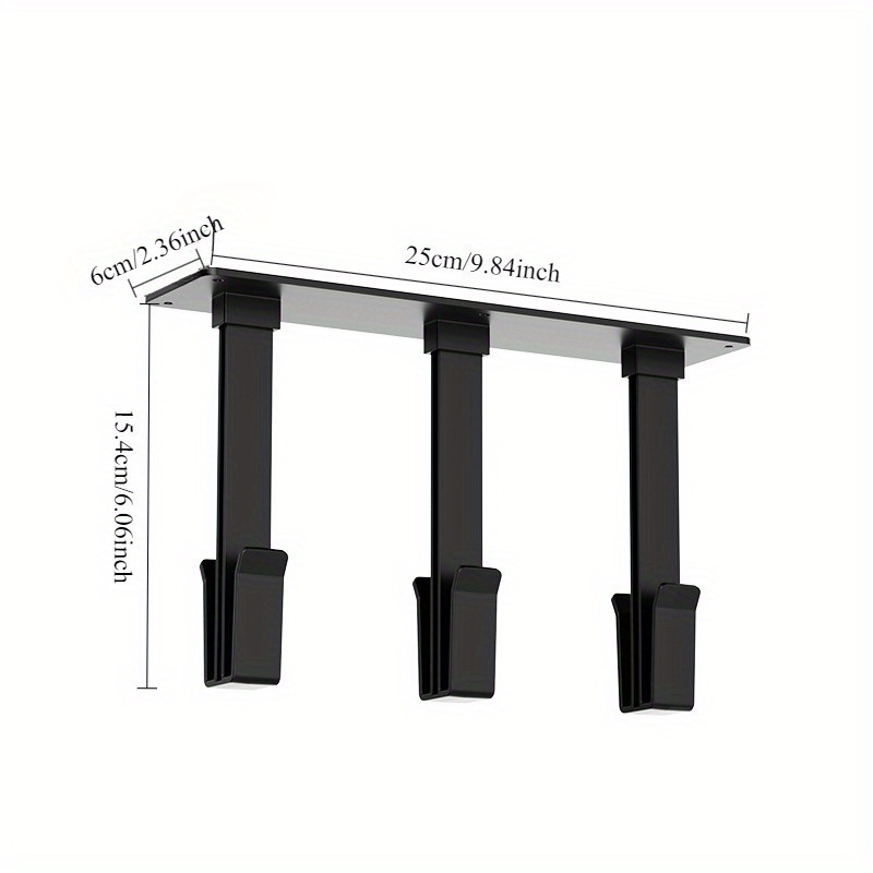 Wall-mounted Hanging Wine Glass Rack - Space- Under Cabinet Cup Holder For Beer, & Stemware | No-drill Drying Storage Shelf | Rustproof Stainless Organizer