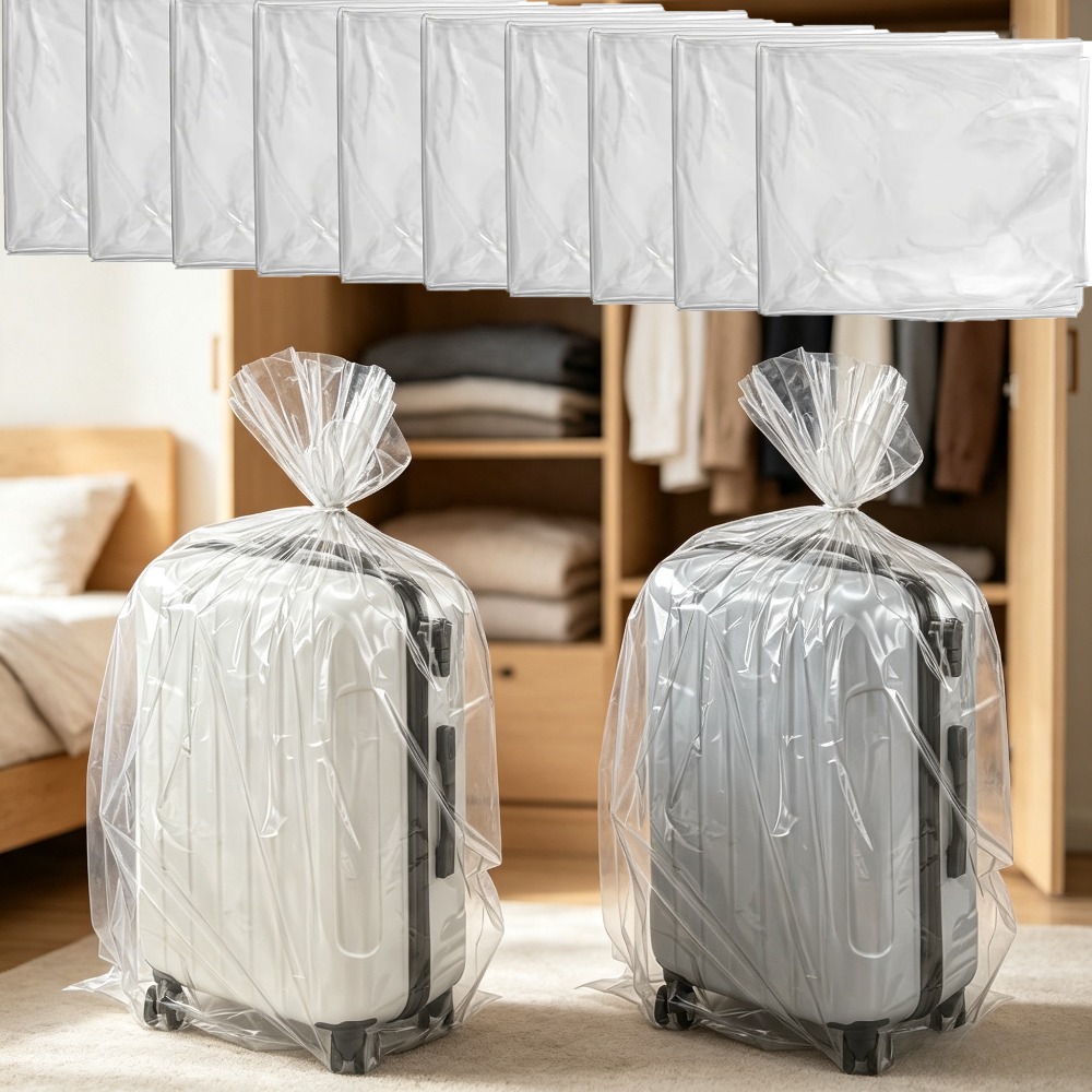 TEMU 2pcs Extra-large Transparent Storage Bags—oversized Clear Plastic Bags For Storage Or Moving. Dustproof And Moisture-resistant, Suitable For