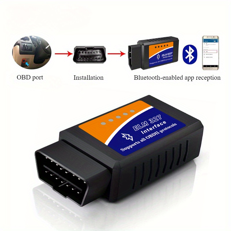 Drahtloser OBD2-Scanner - Vollständiger Systemscan, Emissionstest, Echtzeitanalyse für Android und iOS, benötigt keine Batterie, OBD-II-Schnittstelle, Diagnosewerkzeug für die meisten Fahrzeuge, kostenlose Apps und 24-Stunden-Support