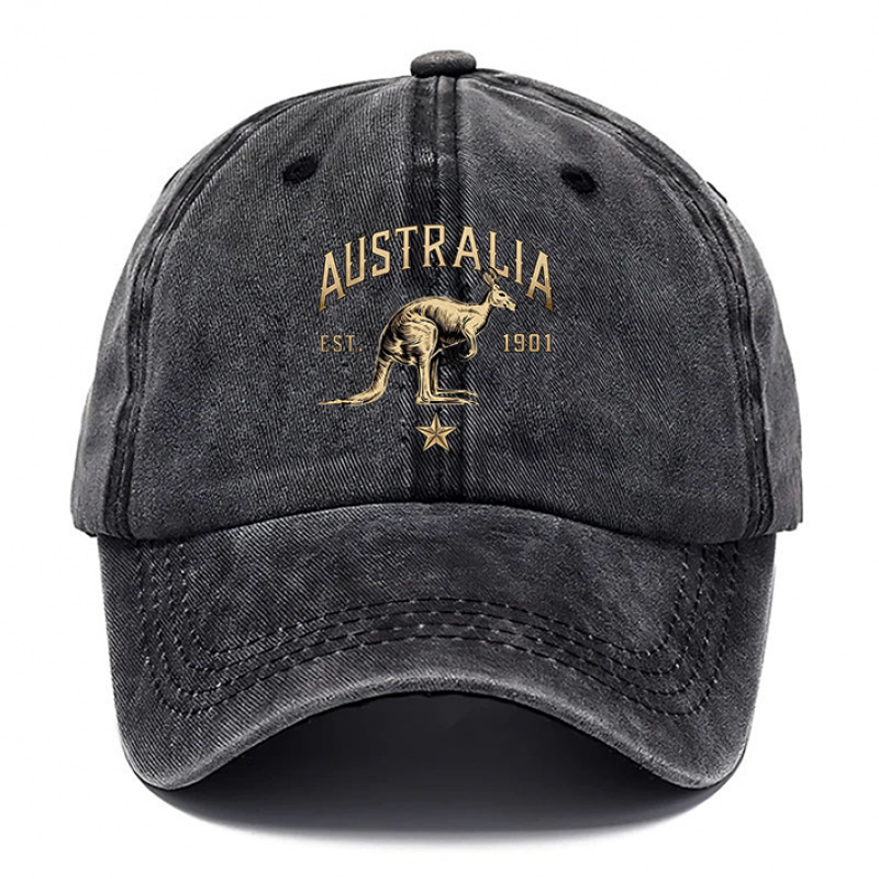 TEMU A Kangaroo Print From Popular Men's And Women's Hat, Suitable For Outdoor Leisure, Breathable Baseball , Adjustable Baseball , Perfect For