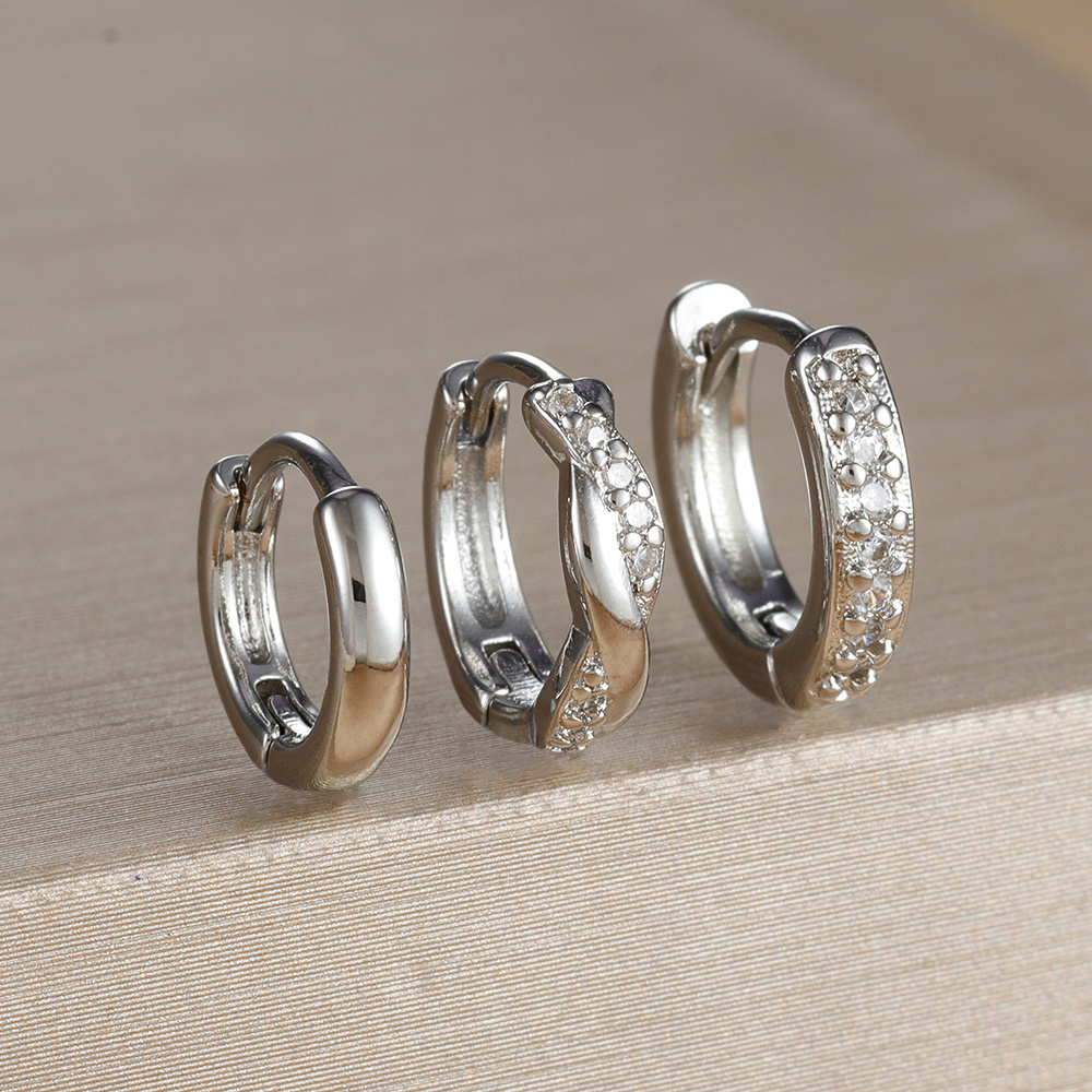 3pcs Round Circle Hoop Earrings Set For Women Easy Twists Earring Cartilage Piercing Jewelry