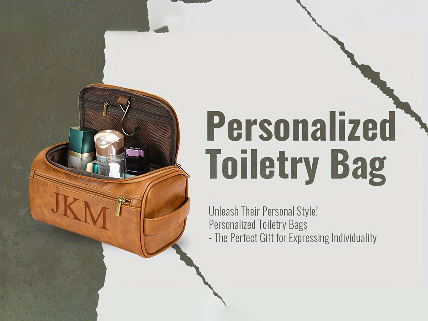 custom engraved men s toiletry bag synthetic leather travel Temu