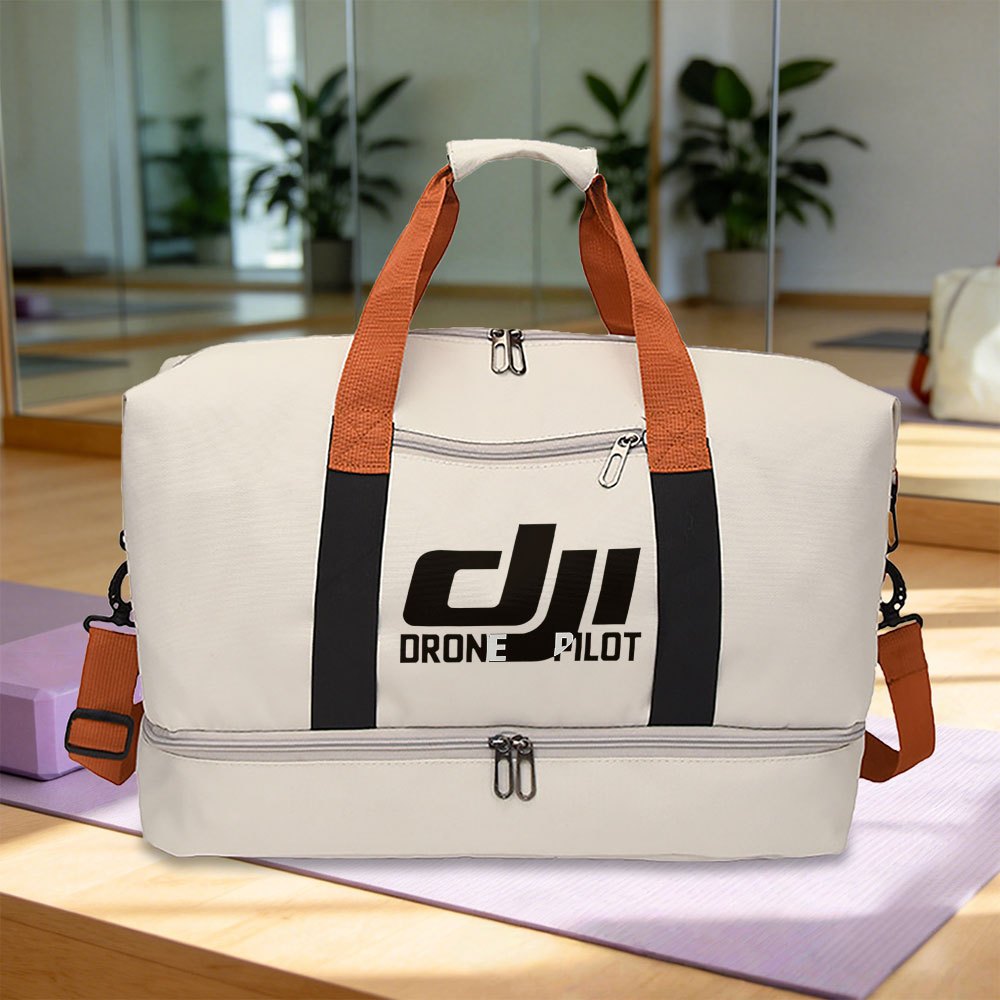 TEMU 1pc Dji Drone Pilot Carry-on Gym Bag - Stylish Color-block Travel Bag - Outdoor Sports Gym Bag - Single-shoulder Crossbody/hand-carry Gym