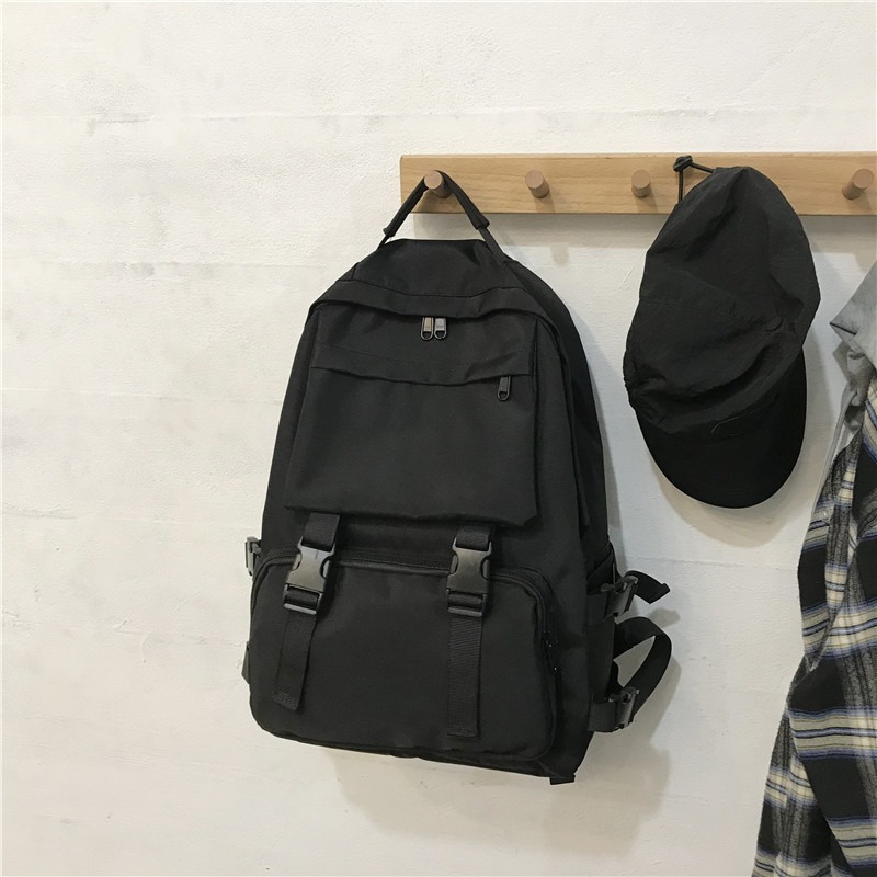 Lightweight Large Capacity Backpack with Multi-Compartment & Adjustable Shoulder Straps - Minimalist Crossbody/Laptop Suitable for Work, Travel, Commuting,, Business, Durable Zipper Closure, Black for Daily Use