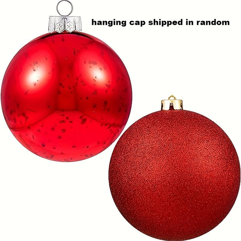 TEMU 2pcs, 15cm/5.9 Inches Red Oversized Christmas Ball Hanging Ornaments, Transparent Christmas Tree Ball Decorations, Mercury Ball Ornaments, For