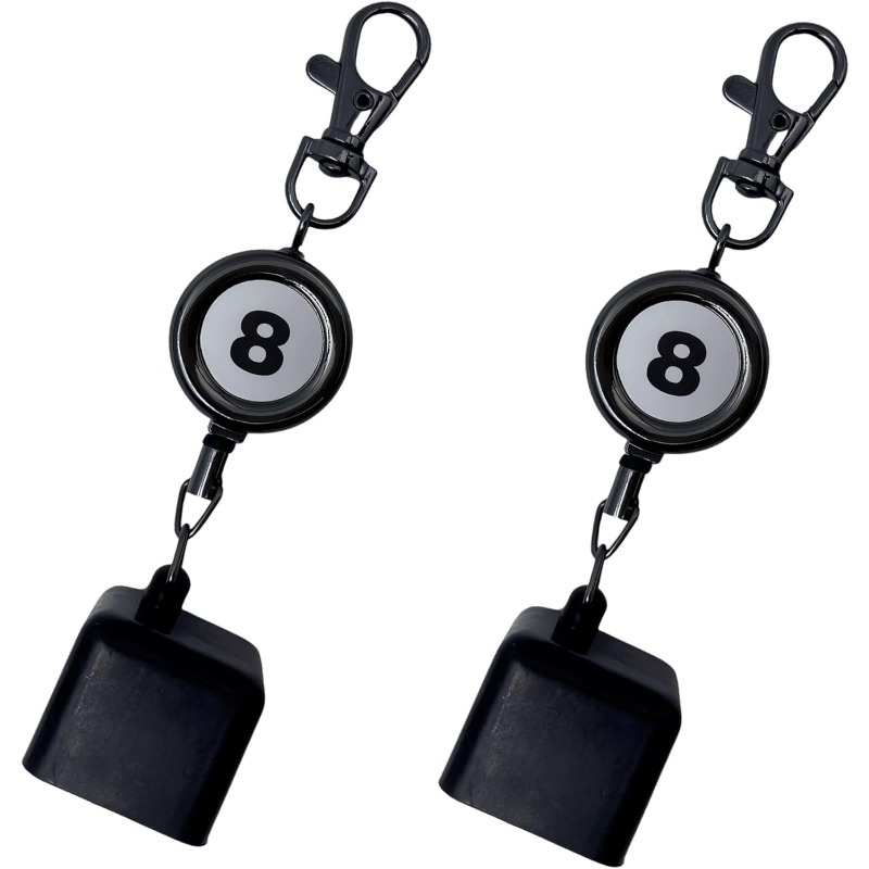 TEMU 2pcs Retractable Billiard Chalk Holder With Belt Clip And Keychain | Pool Cue Chalk Holder Snooker Competition Training Practice Additions