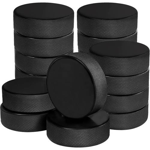 ten sets of ice hockey gear ideal for street hockey practice and traditional training official specifications with a diameter of 3 inches and a thickness of 1 inch black