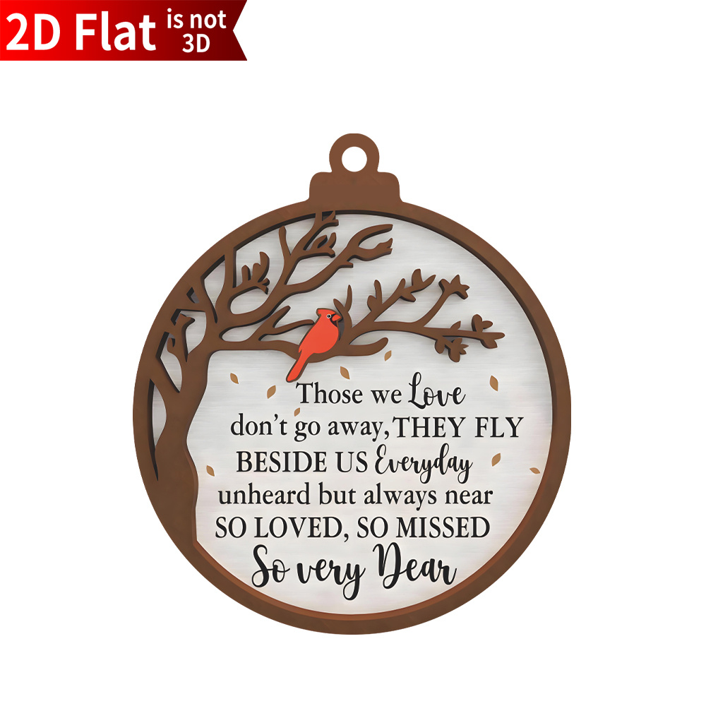 TEMU 2d Flat - 1pc Christmas Decorative Hanging Ornament, Christmas Ornaments - Bird Memorial Ornaments, Don' Away, Surrounded By Your Glory Ornament