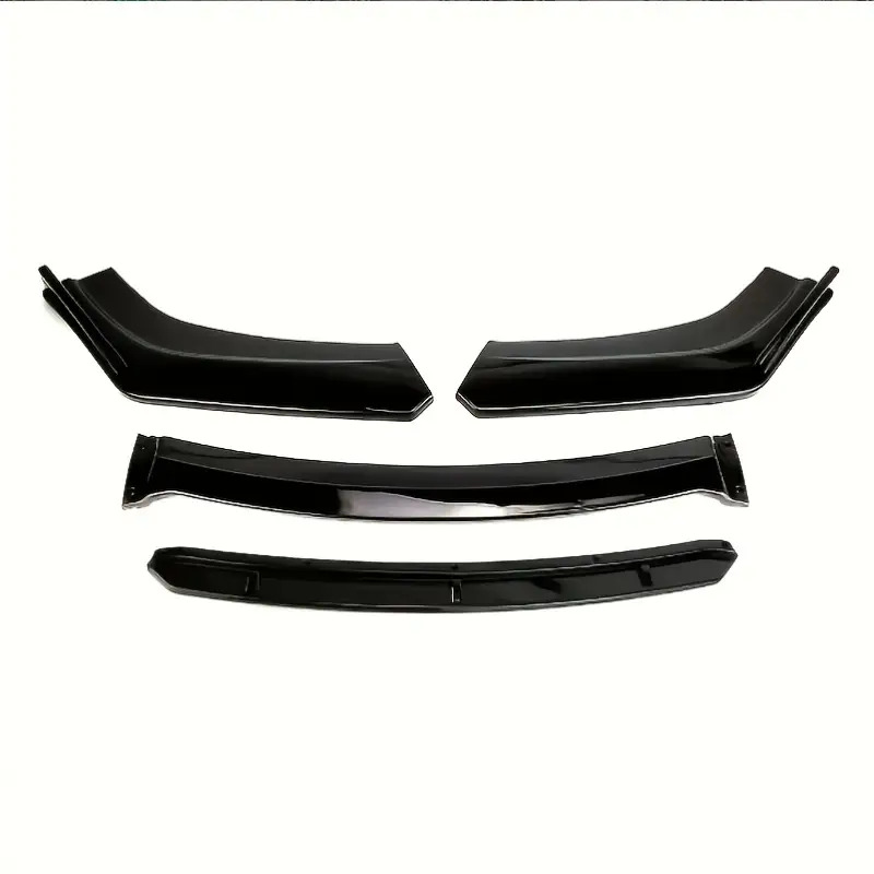 TEMU 4pcs Set Of Material Car Front Lip Spoiler Kit- Stylish Upgrade, Small Car Fender Modification Accessories, And Durable, Protects Fenders, Car