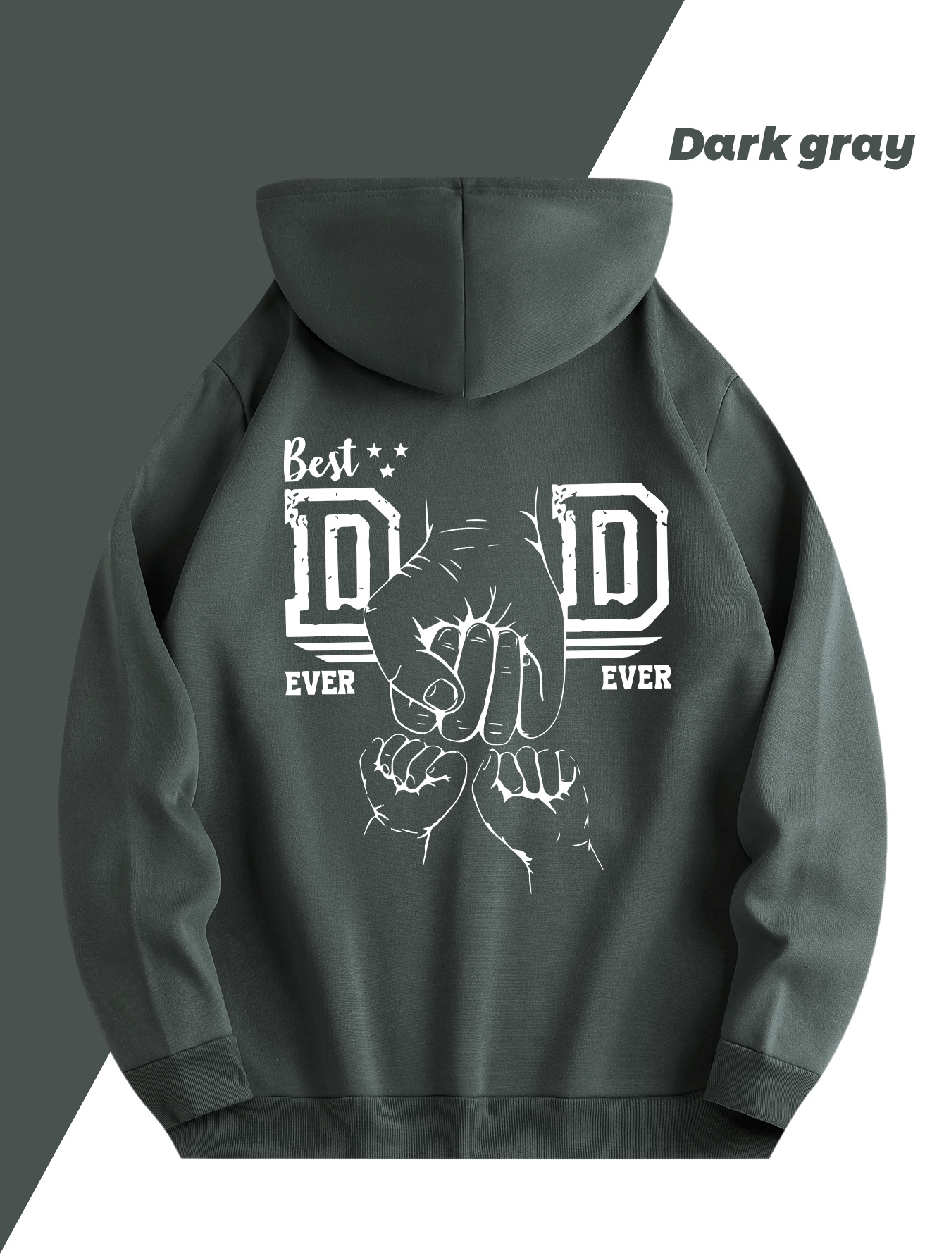 best dad ever graphic hooded sweatshirt father's day gift Temu