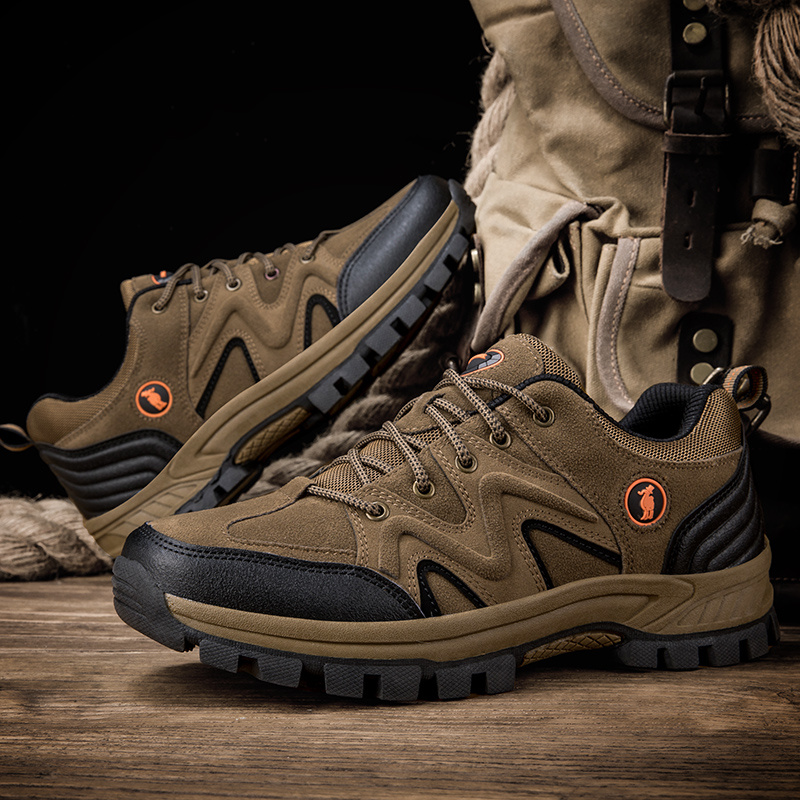 TEMU Lushang Shoes Outdoor Men's Shoes Wear-resistant Hiking Shoes Men's Travel Shoes Casual Sports Shoes Men's Footwear