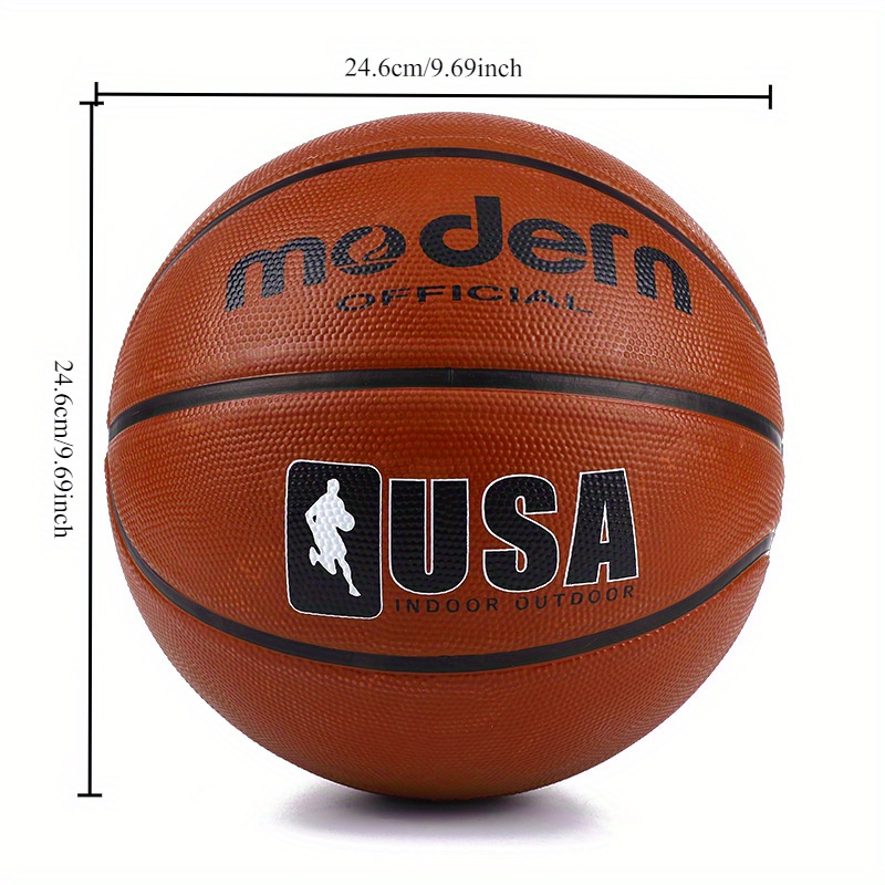 official usa adult   basketball brown rubber indoor outdoor   for team sports and practice   details 4