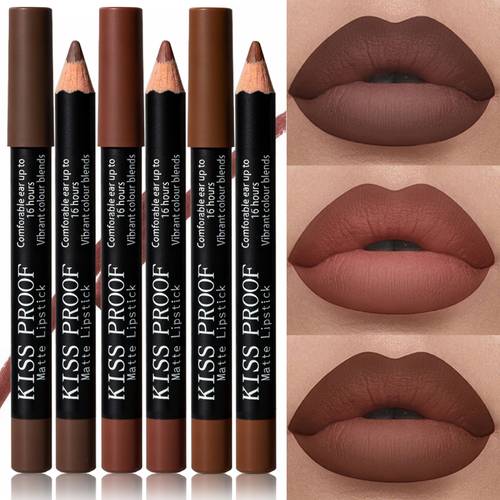 3pcs lip liner lipstick set multi purpose pigmented lip liner lipstick and lip liner in one long lasting and smudge proof waterproof formula matte creamy texture travel size makeup set for a sophisticated lip look