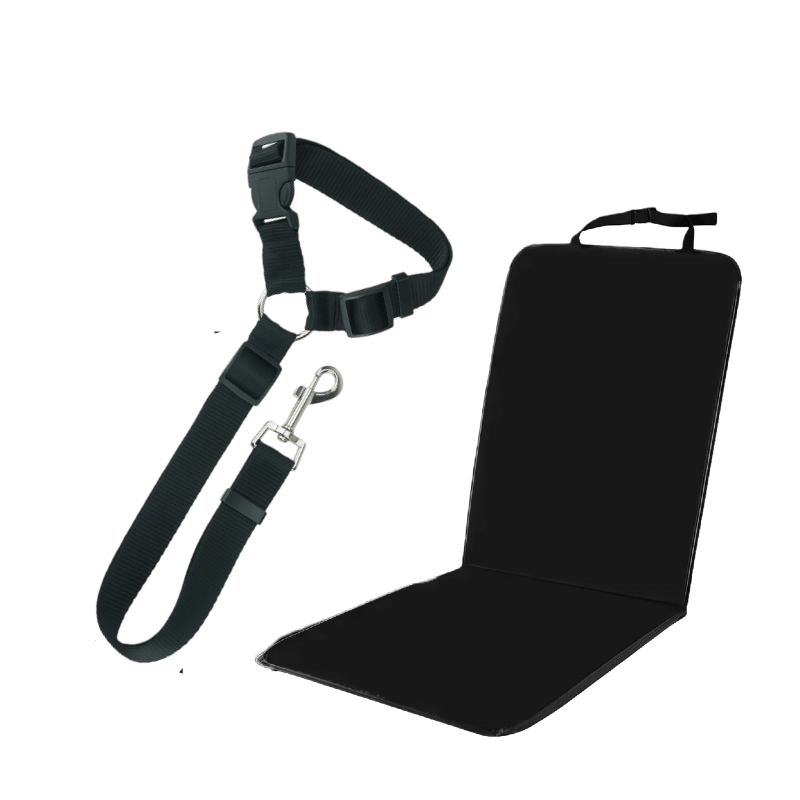 Car Seat Kit: Adjustable Seat Belt Dog Car Seat Cover With Anti-scratch Mat – Fits Suvs And Sedans, Pet Transport And Travel Restraint System, Compatible With All Vehicle Models (for Dogs)