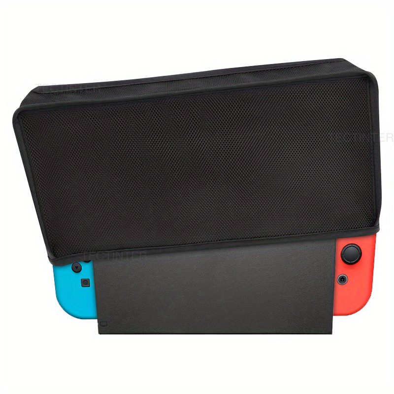 E-shop Staubdichtes Schutzhülle-Design für die Nintendo Switch und OLED-Spielekonsole, mit Anti-Kratz-Eigenschaften und einem Netz-Stopper für Zubehör.