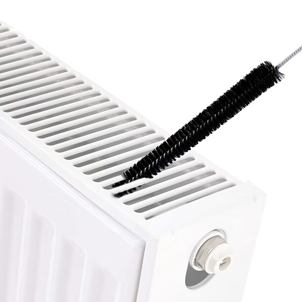 1 buc Perie multifuncțională pentru curățarea radiatorului cu mâner de lemn și peri din nailon - Îndepărtare eficientă a prafului și scamei pentru ventilații, unități AC, mașini de spălat, uscătoare, frigidere, congelatoare și balustrade de scară - Perfectă pentru dormitor, baie, bucătărie, sufragerie și altele