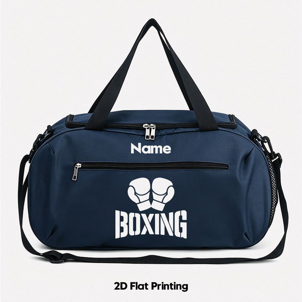 Custom Boxing-Themed Personalized Name Gym Bag