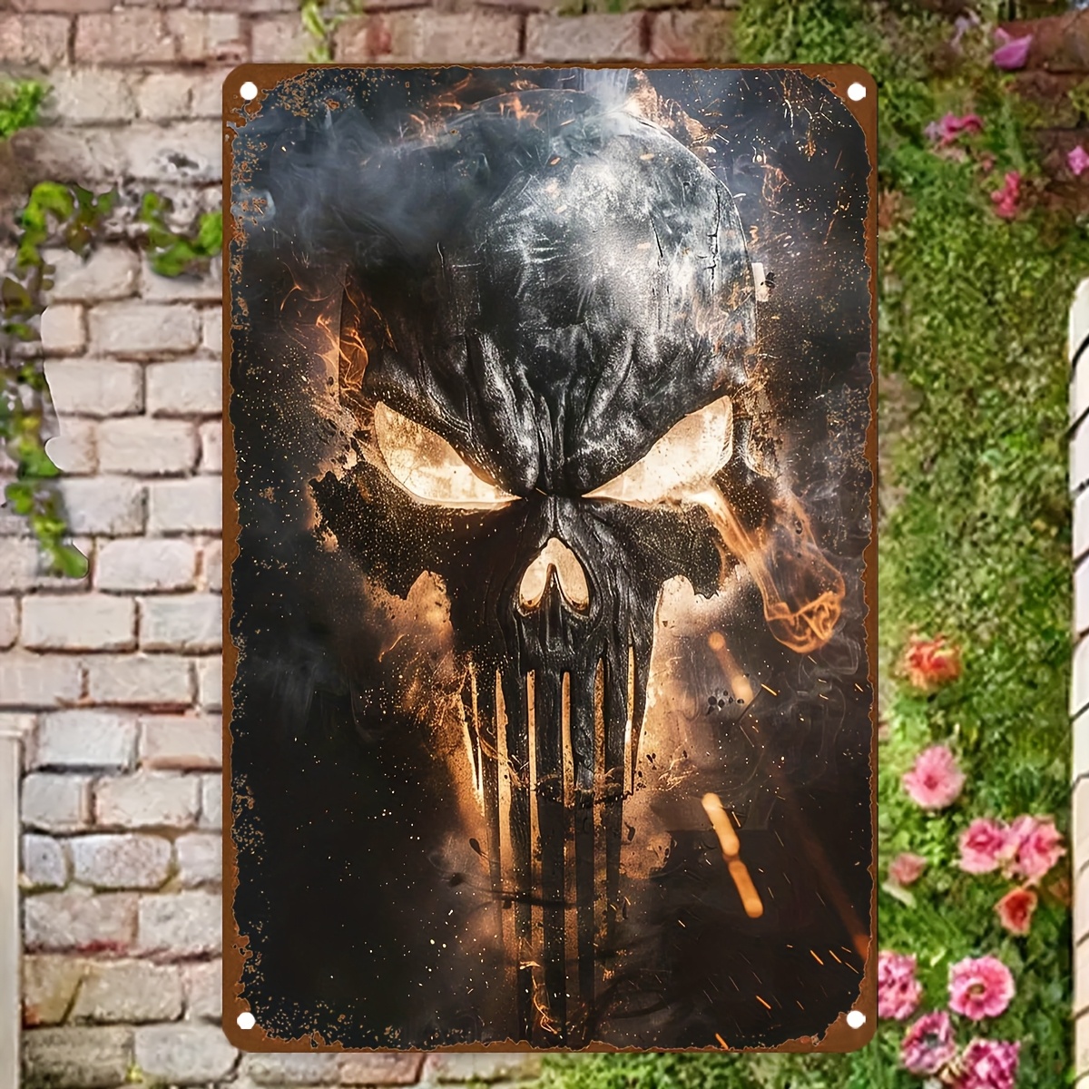 TEMU 2d Flat, Single Piece Flame Metal Sign, Wall Decor And Plaque, Ideal For Bars, Game Rooms, Offices, Studies, Garages, Etc. Gift, Measuring