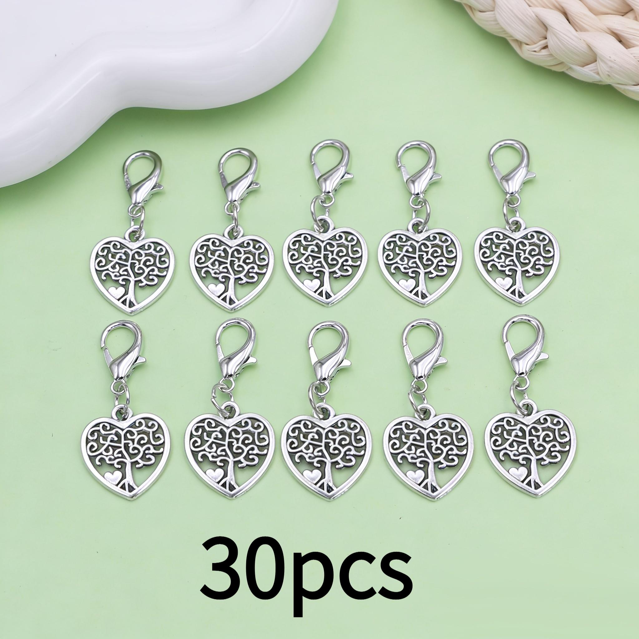 TEMU Set di ciondoli ad albero della vita a forma di cuore con chiusura a - Portachiavi a forma di cuore con chiusura a , portachiavi con ciondolo a