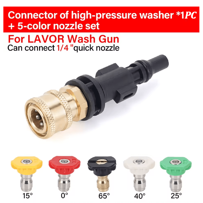 TEMU High Pressure Car Wash Quick 1/4 Connect Adapter For Lavor / Phd / Vax / / Hammer - 1/4 Q-p Nozzles