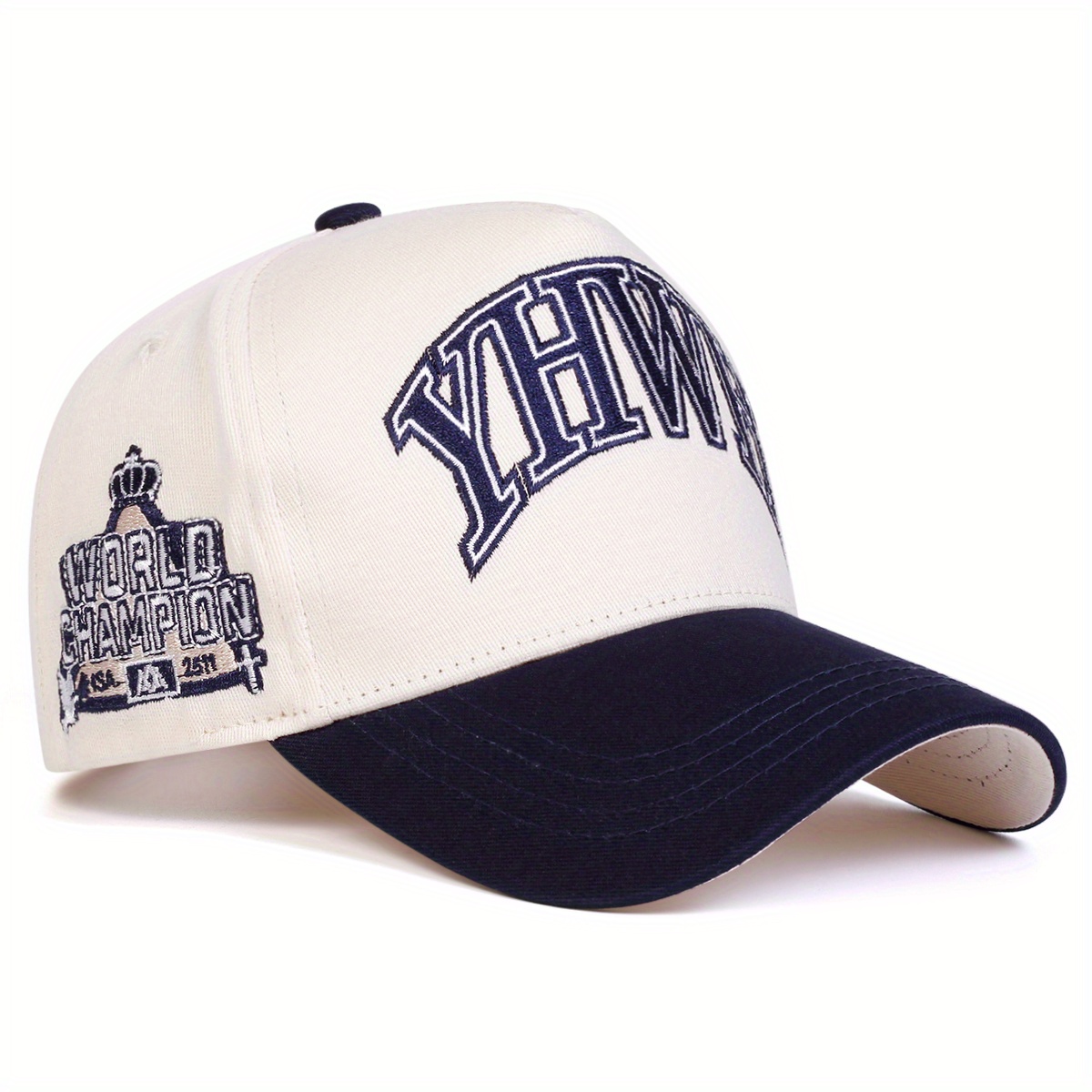 TEMU Men's Yhwh Letter Baseball Fashion Five-panel Hat Outdoor Adjustable Casual Hat Spring Autumn Travel Beach Vacation