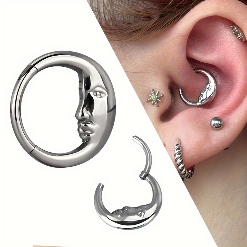 

1pc de Septum en Acier Inoxydable Placé en Or , 8/10mm, Bague Nasale, Bague Lèvre, Boucles d'Oreilles Cartilage, Bijoux de Perçage Corporel Adaptés au Port .