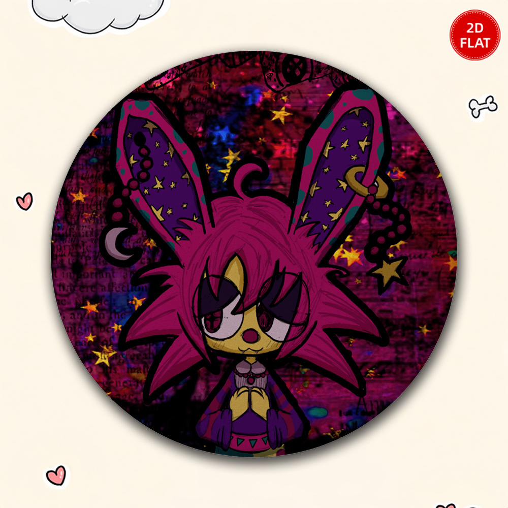 TEMU 2d Flat Men's Casual Round Brooch, Anime Cartoon Badge, Fashionable And Exquisite Accessory, Unisex Pin, Fun Gift For Relatives, , 1pc Classic