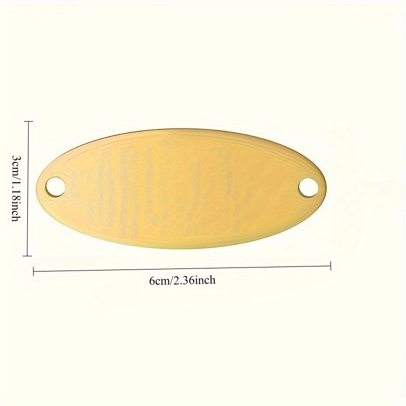 TEMU 20 Etichette in Metallo Personalizzabili - Etichette Ovali con Testo Inciso al Laser, con un Elegante Estremit� /Argentata, Adatte per