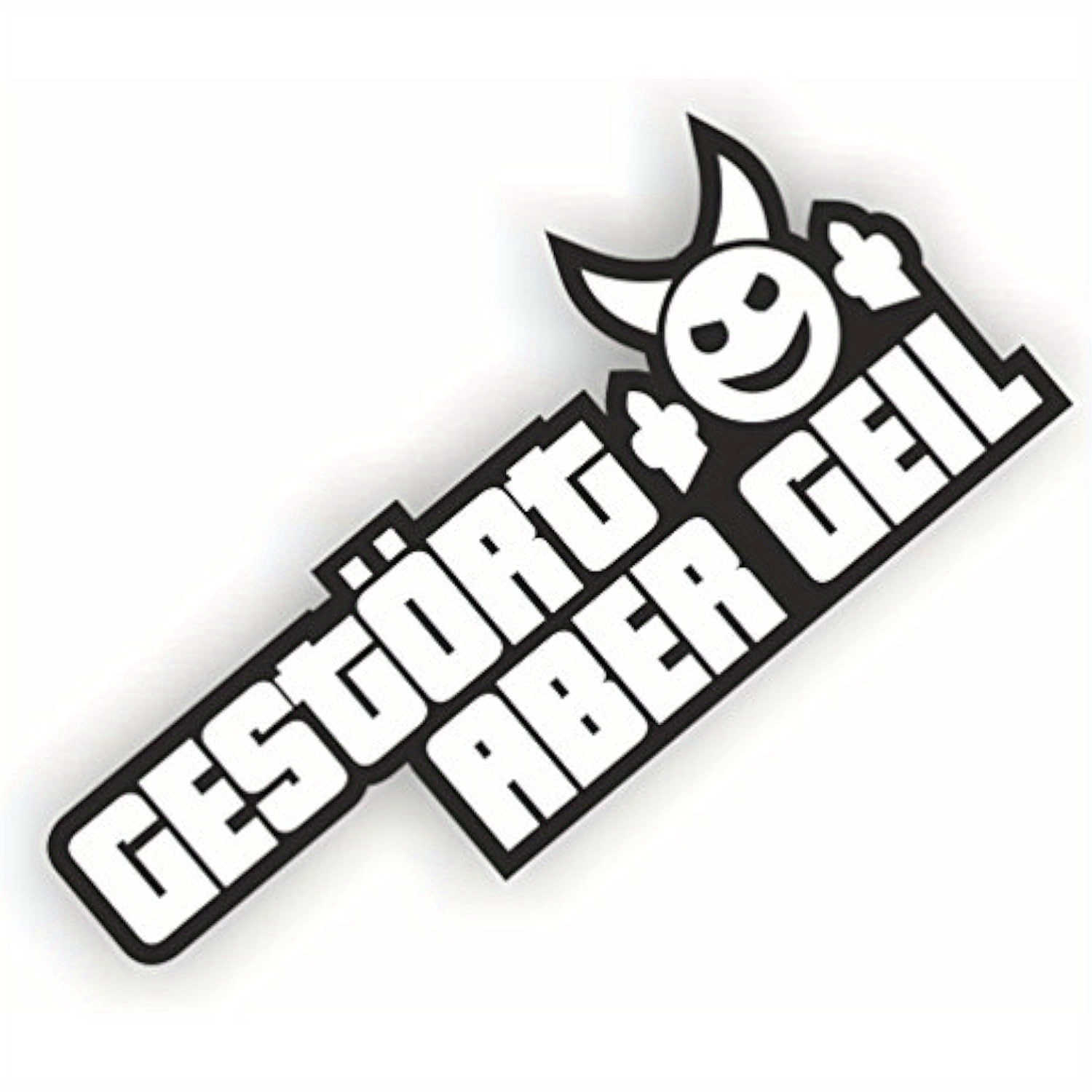 TEMU 1pc But Hot Funny Vinyl Car Sticker - 13.5x6cm, High-quality Sticker With German Humor, Perfect For Vehicle Exterior Additions, Fun Car Decal
