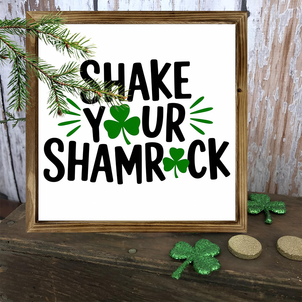 

Your Shamrock" Rustic Wooden Sign - 8x8 Inch 's Day Decor For Home & Kitchen, Farmhouse Style Indoor Wall Art, Gift