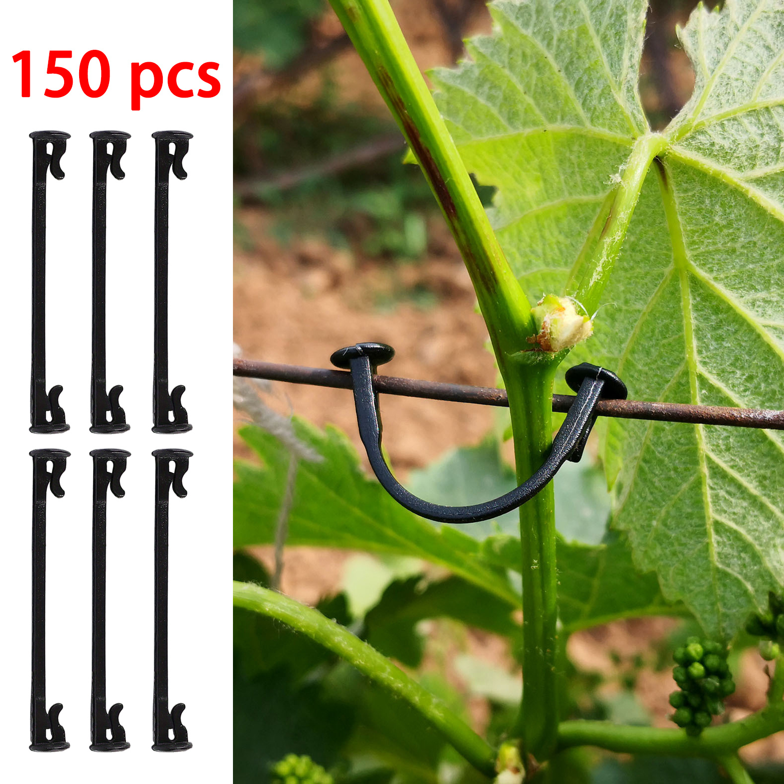 150pcs Of New Clips For Securing Of Vegetable And - Kiwi Branch Binding Clips - Grape Hooking Clips - Agricultural Plastic Clips For Binding