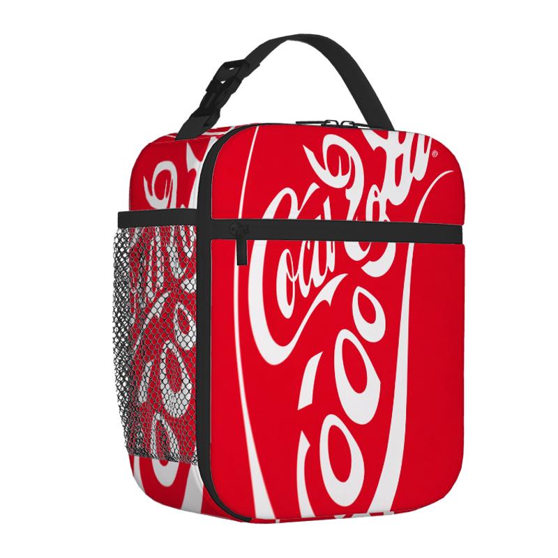 TEMU 1pc, Logo On A Red Backdrop. Printed Thermal Bag, Insulation Bag, Insulated Carrier; Not For Food Contact, Ideal For Home, Restaurants, Offices,