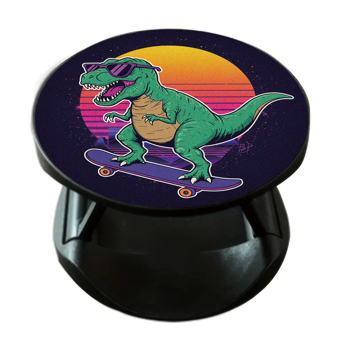 TEMU 1pc Vibrant Dinosaur Phone Stand - Foldable, Adjustable Desktop Holder, Pc Material, Portable & Multi-functional, Smartphones, Dinosaur
