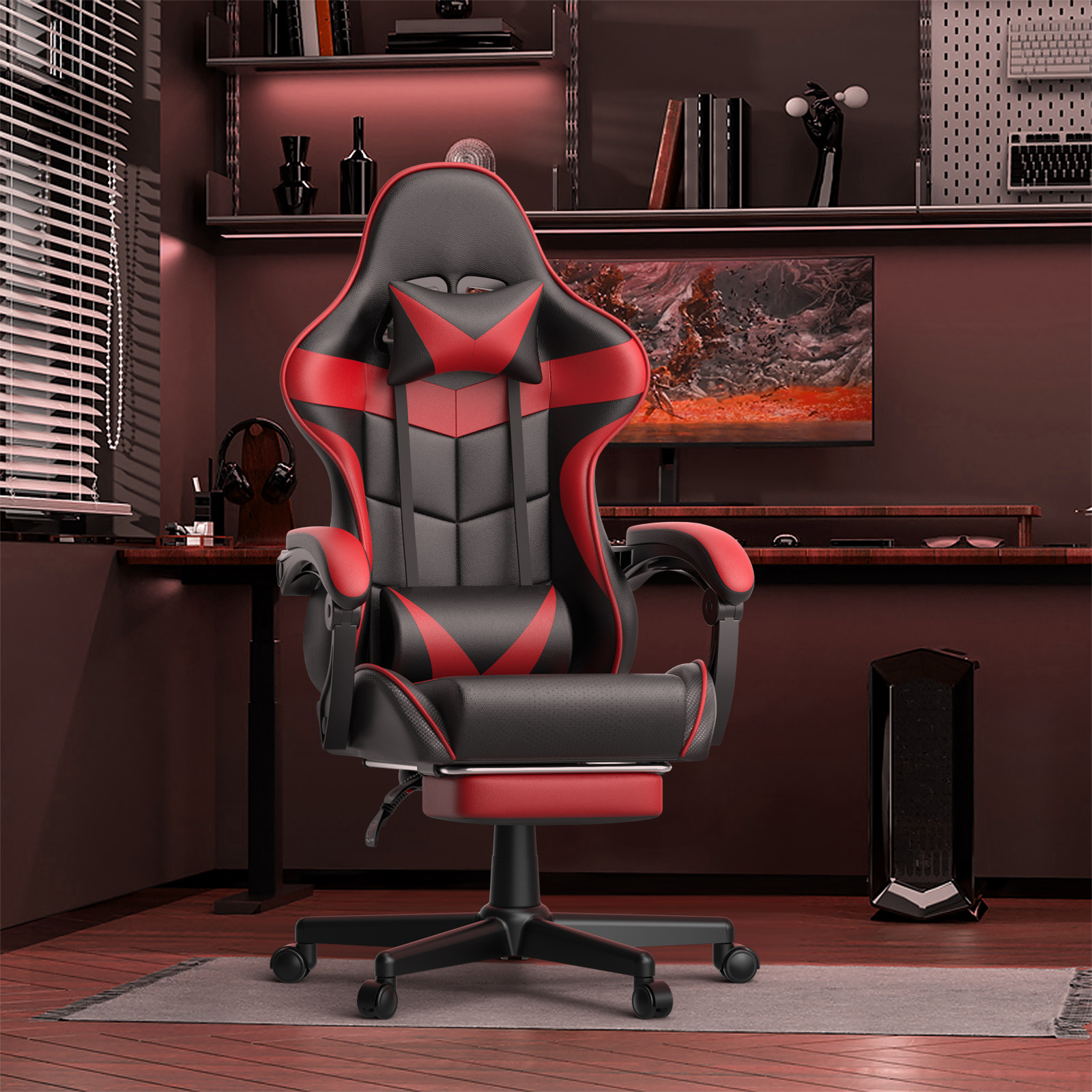 Image of Gaming Chair For Pc, Computer Chair, Ergonomic Gaming Chair, 150kg, Swivel Chair