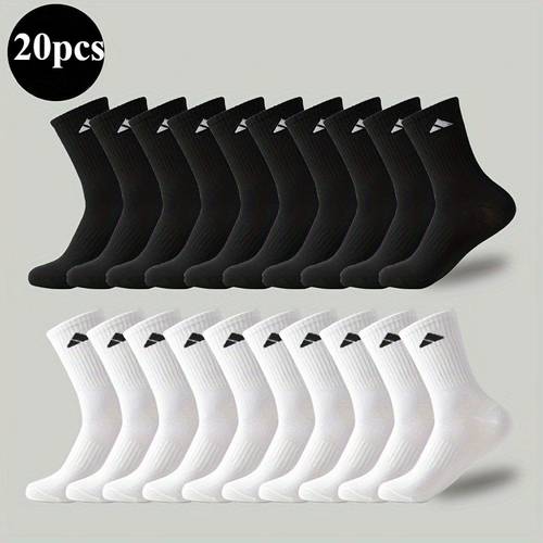 20pcs 10 pairs mens sports socks thick and comfortable fitness running socks moisture absorbing and breathable fabric seamless fingertip design non suitable for basketball hiking and daily wear for use