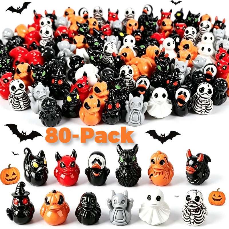 80 pack halloween   random styles cute scary skull demon figurines durable miniature ornaments desktop   decoration