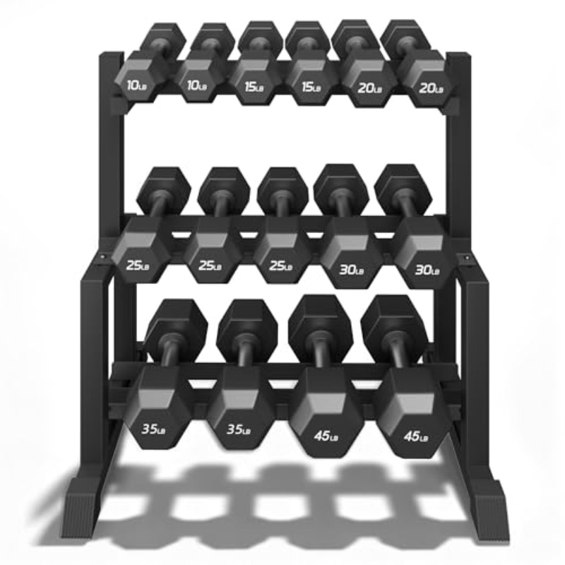 Temu 1100lb dumbbell rack 3 tier heavy duty
