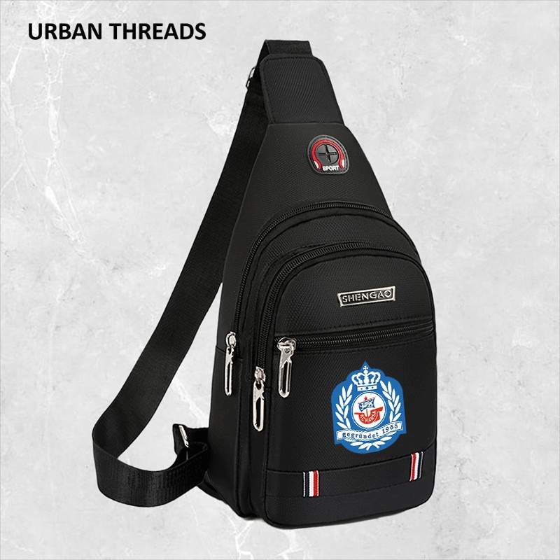 1pc Fc Hansa - Official Team & Fc Hansa Text - Adjustable Crossbody/chest Bag With Durable Oxford Material - With Team Logo For Supporters - Fan Accessory For Travel, Outdoors, Daily Use - Ideal Gift