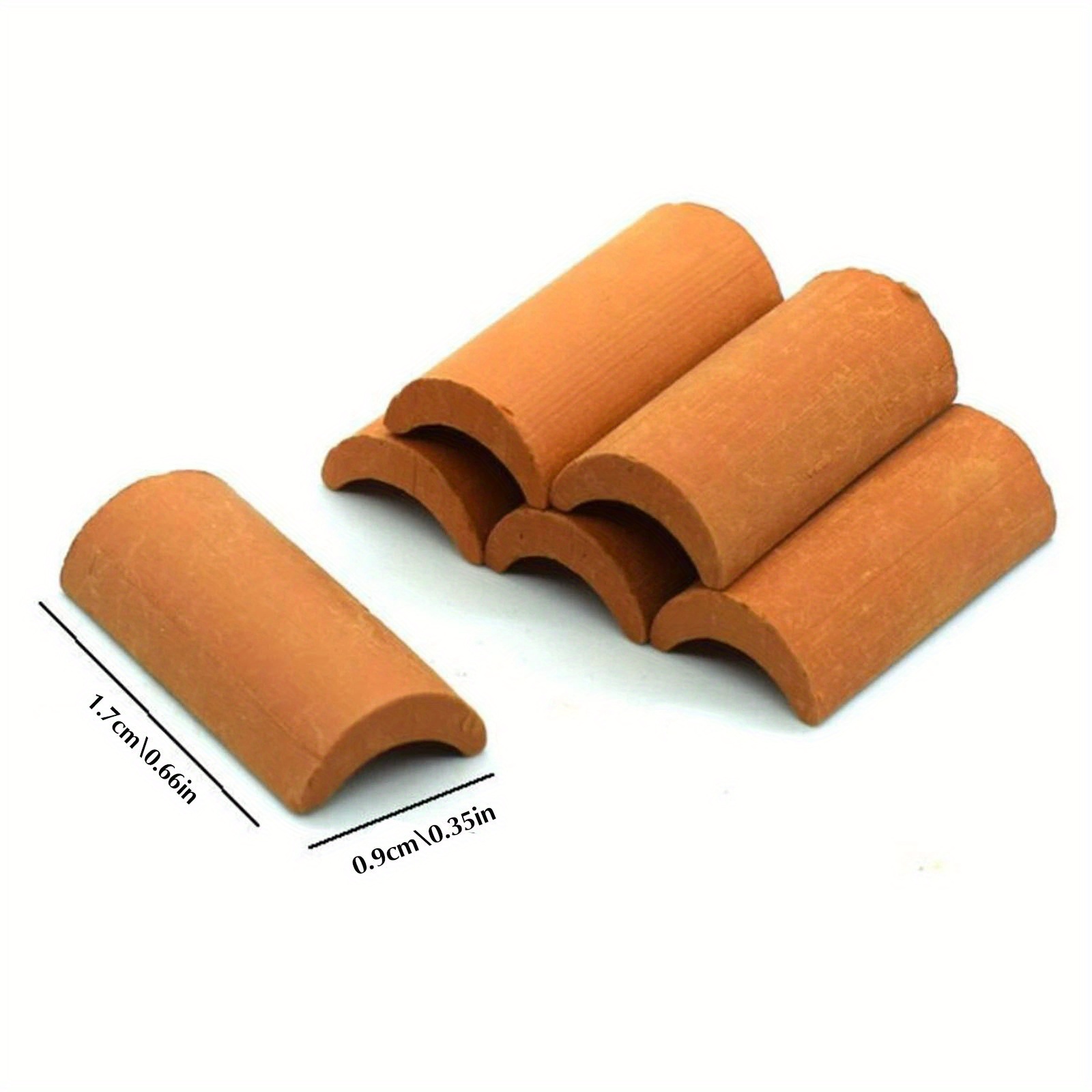 Mini Roof Tiles Simulated Models Pottery DIY House Props Tiles Figurine
