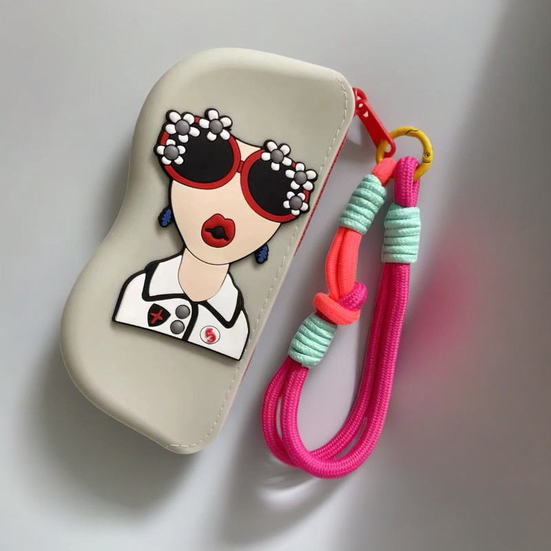TEMU A Single Women' Case Made Of Silicone, Featuring A Vibrant Lanyard, Ideal For Convenient Storage, Mother's Day, Everyday, And Birthday Presents