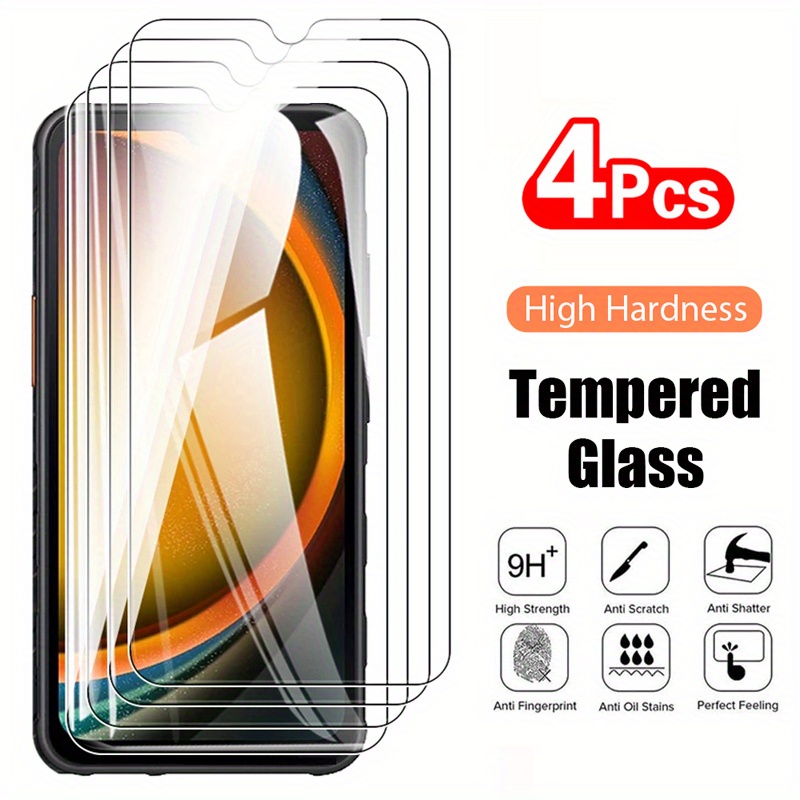 E-shop Set mit 4 Displayschutzfolien aus gehärtetem Glas für Samsung 7, 6 Pro und 5 - Folie für Galaxy X Cover Modelle