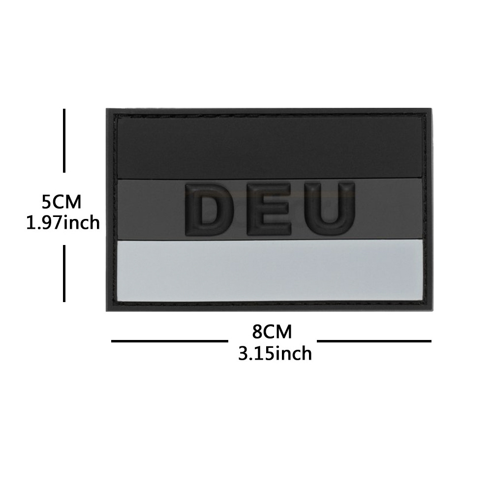 1pc Flag Patch Suitable For Jackets, Jeans, Backpacks & Tote Bags - Pvc Deu National Emblem Hook Applique, - For Clothes, , Pride Decoration (no Loop System)