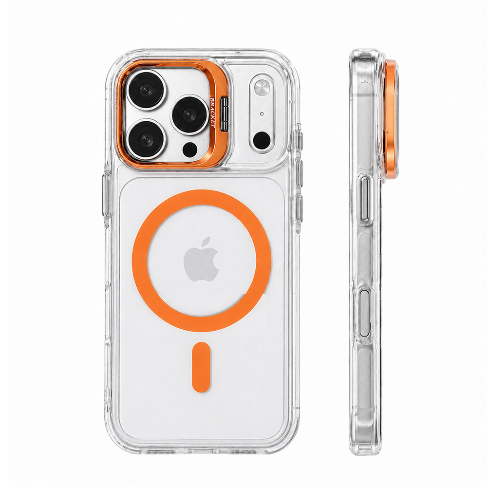 TEMU Phone Case: Flip-up Lens Bracket With Magnetic Attachment, Suitable For Iphone 18 Pro Max Phone Case. Colorful, Transparent, Drop-resistant Case