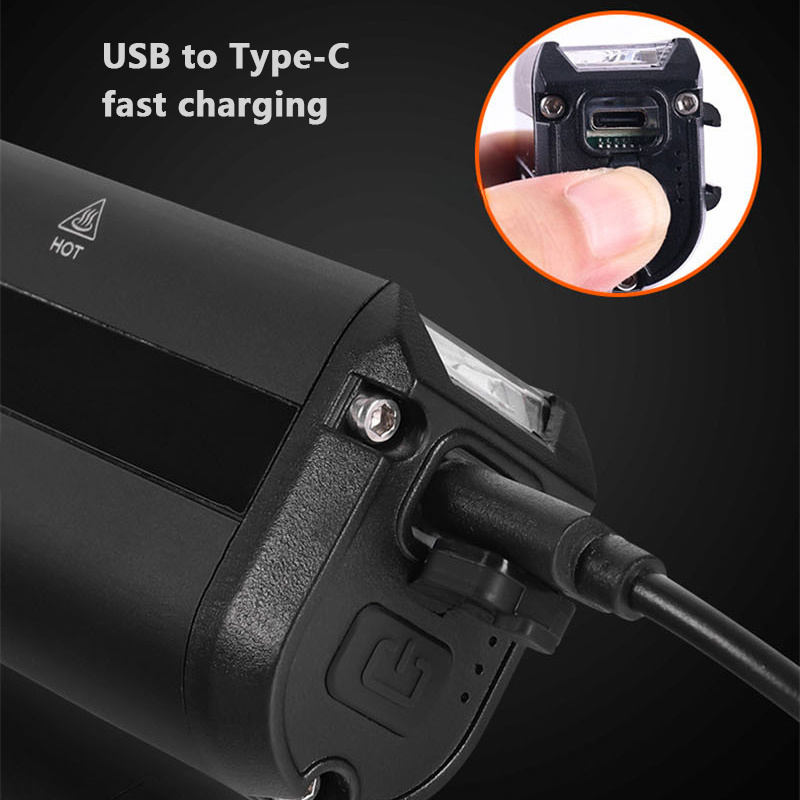 SHIZIWANGRI 2000MAH 1800LM Oplaadbare MTB Fietslampen, Fietslamp Zaklamp met 3 Leds, Aluminiumlegering Buitenfiets Accessoires