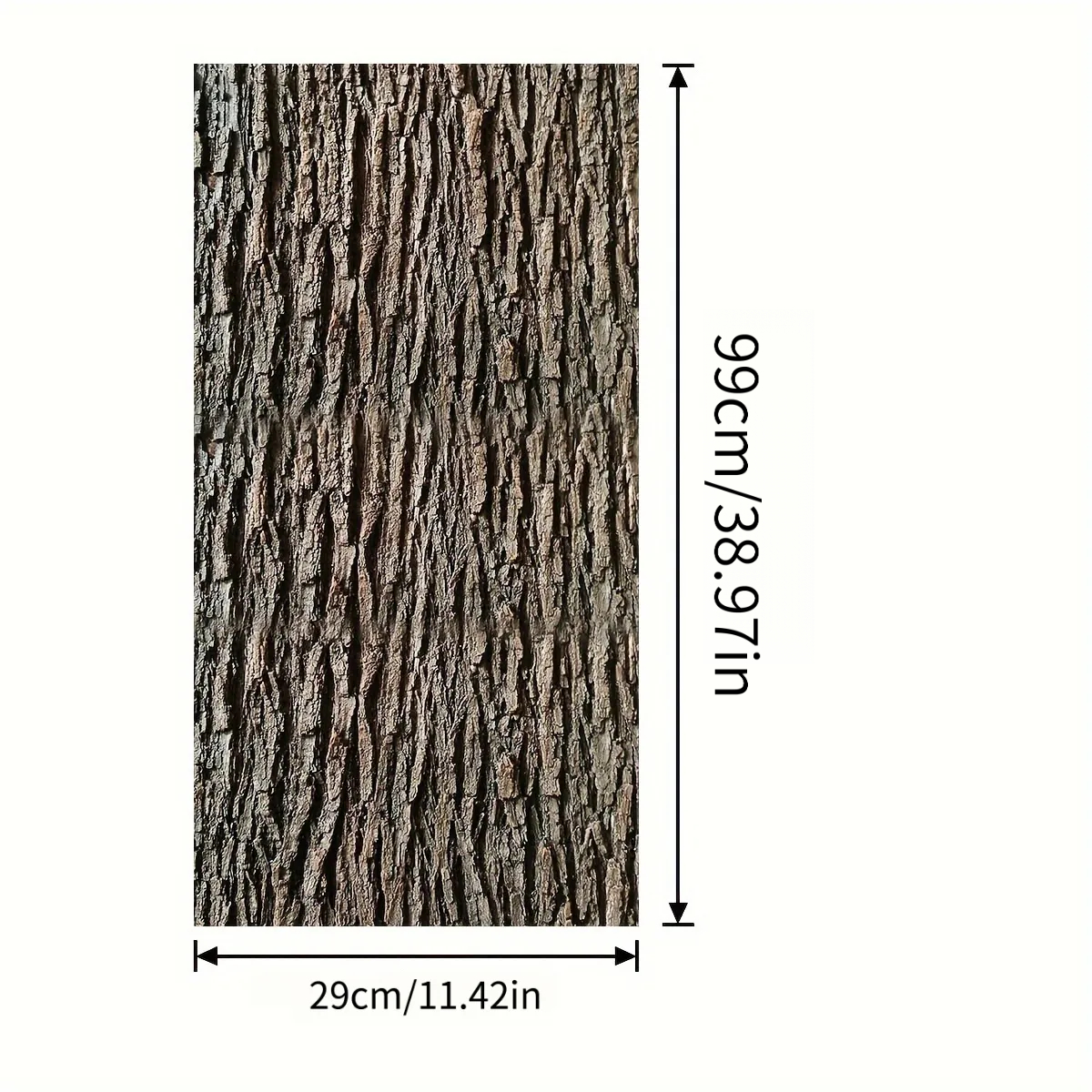 TEMU 1pc Realistic Artificial Willow Bark Panel - Soft Polyurethane Peelable Bark Suitable For Pipes, Columns & Wall Covering, Cut-to-size Tree Bark